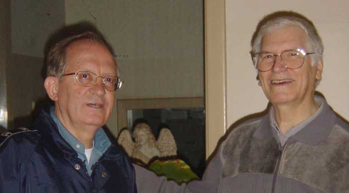 Pater Calisto August 2004 mit Pater Luigi Galvani (links).