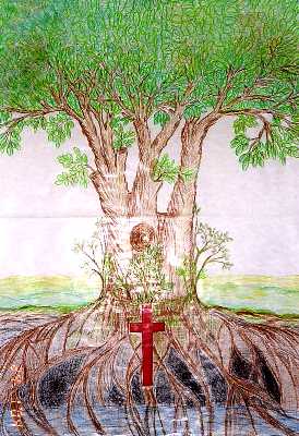 "Gemeinschaftsbaum." Graphik von Gabi Tutschek