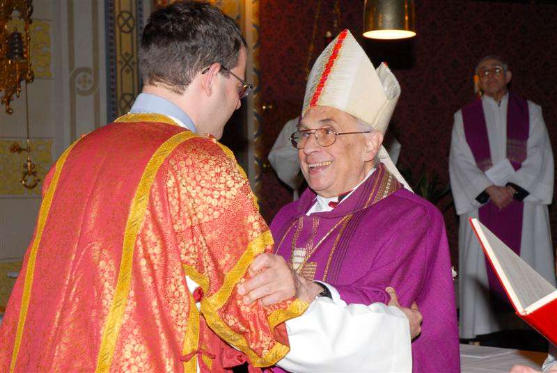 Frater Béla Maczák und Weihbischof Krätzl