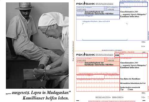 Erlagschein größer und schärfer Erlag-Schein, Vorderseite