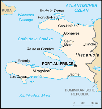 Landkarte von Haiti Landkarte von Haiti
