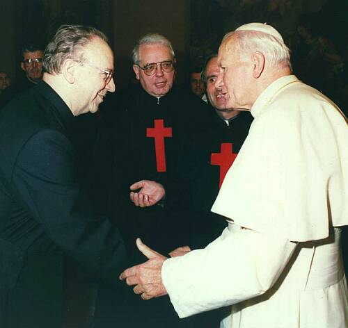 Der Papst und P. Prov. Leonhard Gregotsch